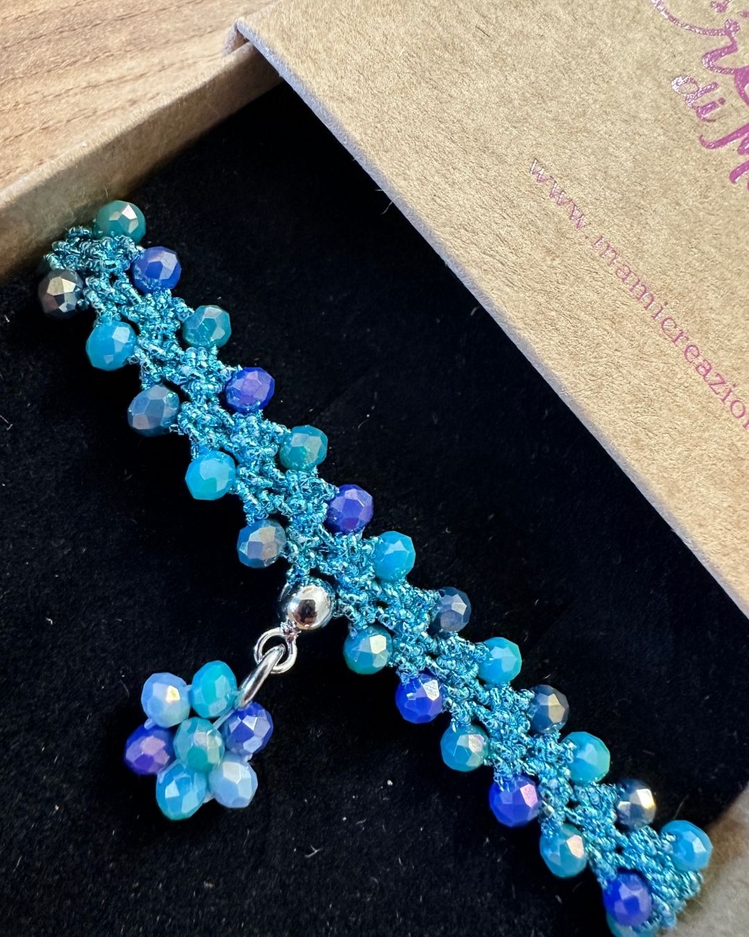 💎 Bracciale con Cristalli e Filato Gioiello 💎