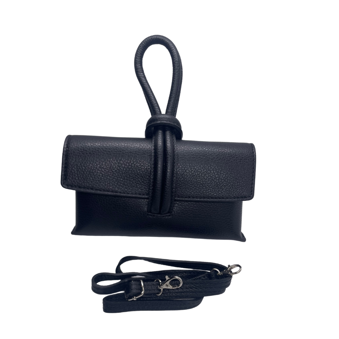 Borsa con nodo in vera pelle