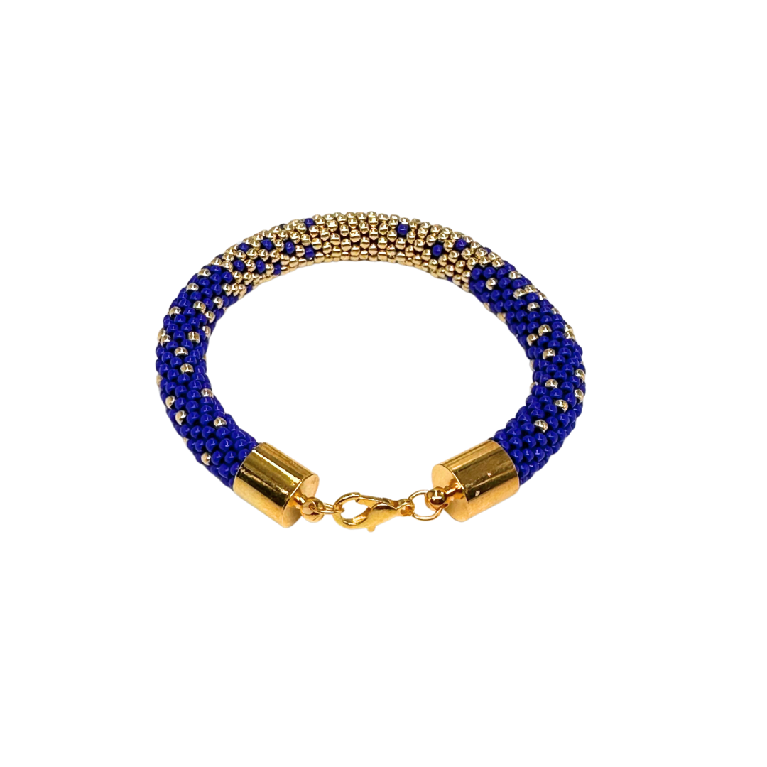 Bracciale da donna con perline miyuki fatto a mano all’uncinetto