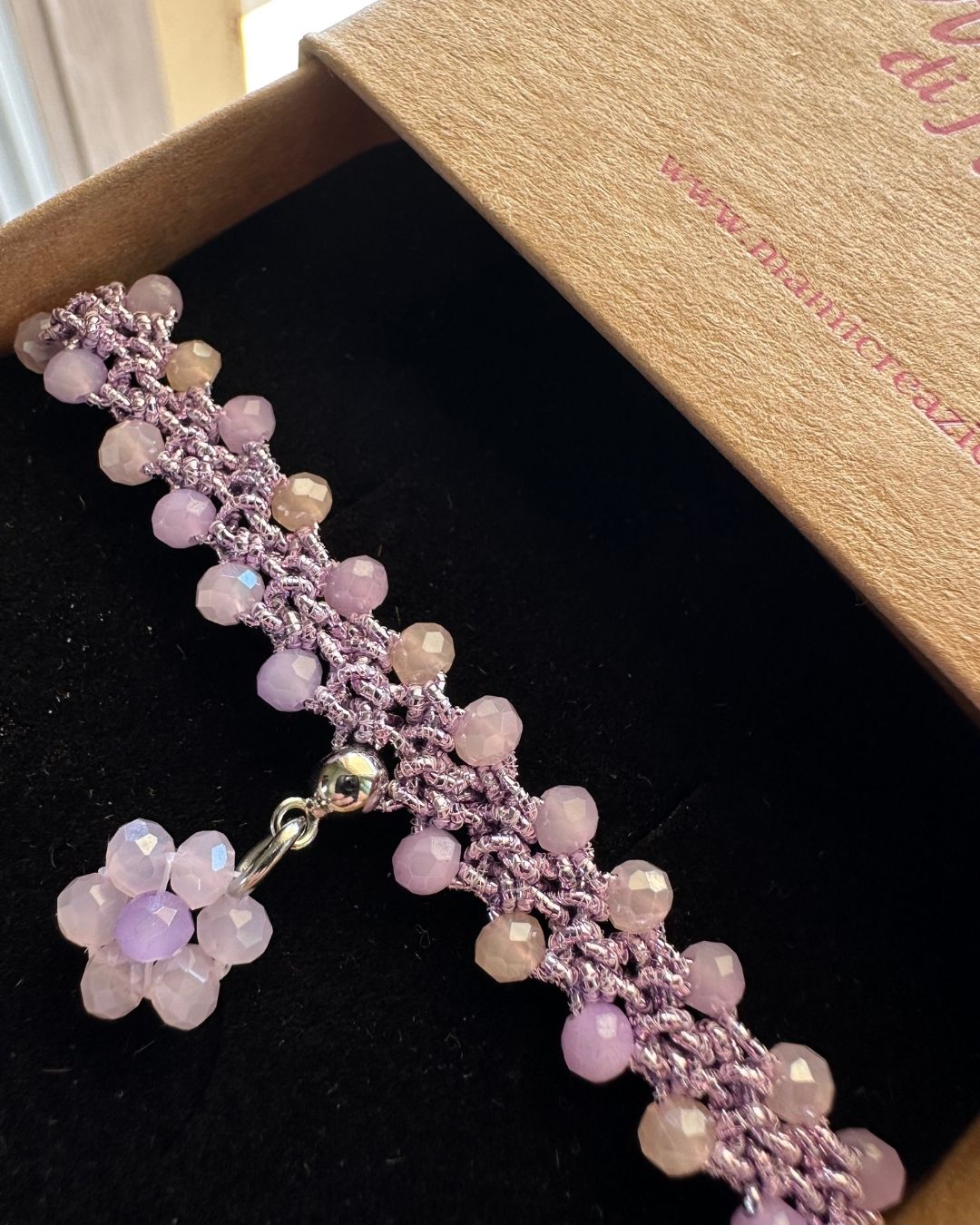 💎 Bracciale con Cristalli e Filato Gioiello 💎