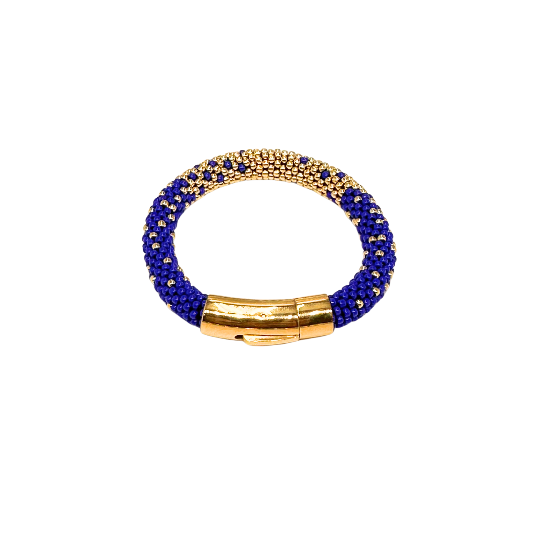 Bracciale da donna con perline miyuki fatto a mano all’uncinetto