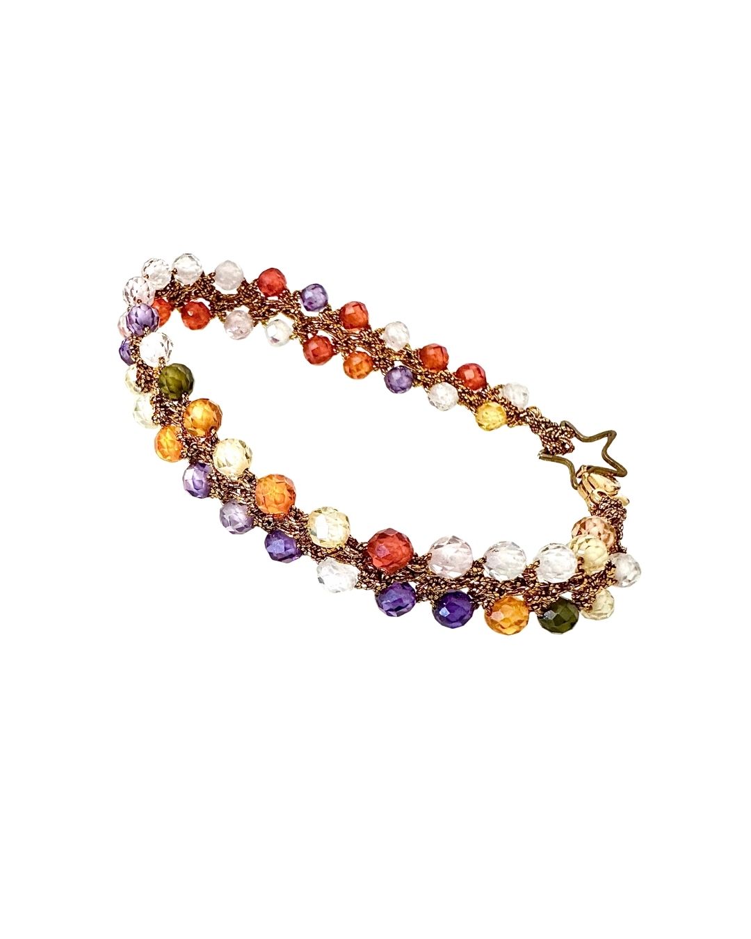 💎 Bracciale con Cristalli e Filato Gioiello 💎