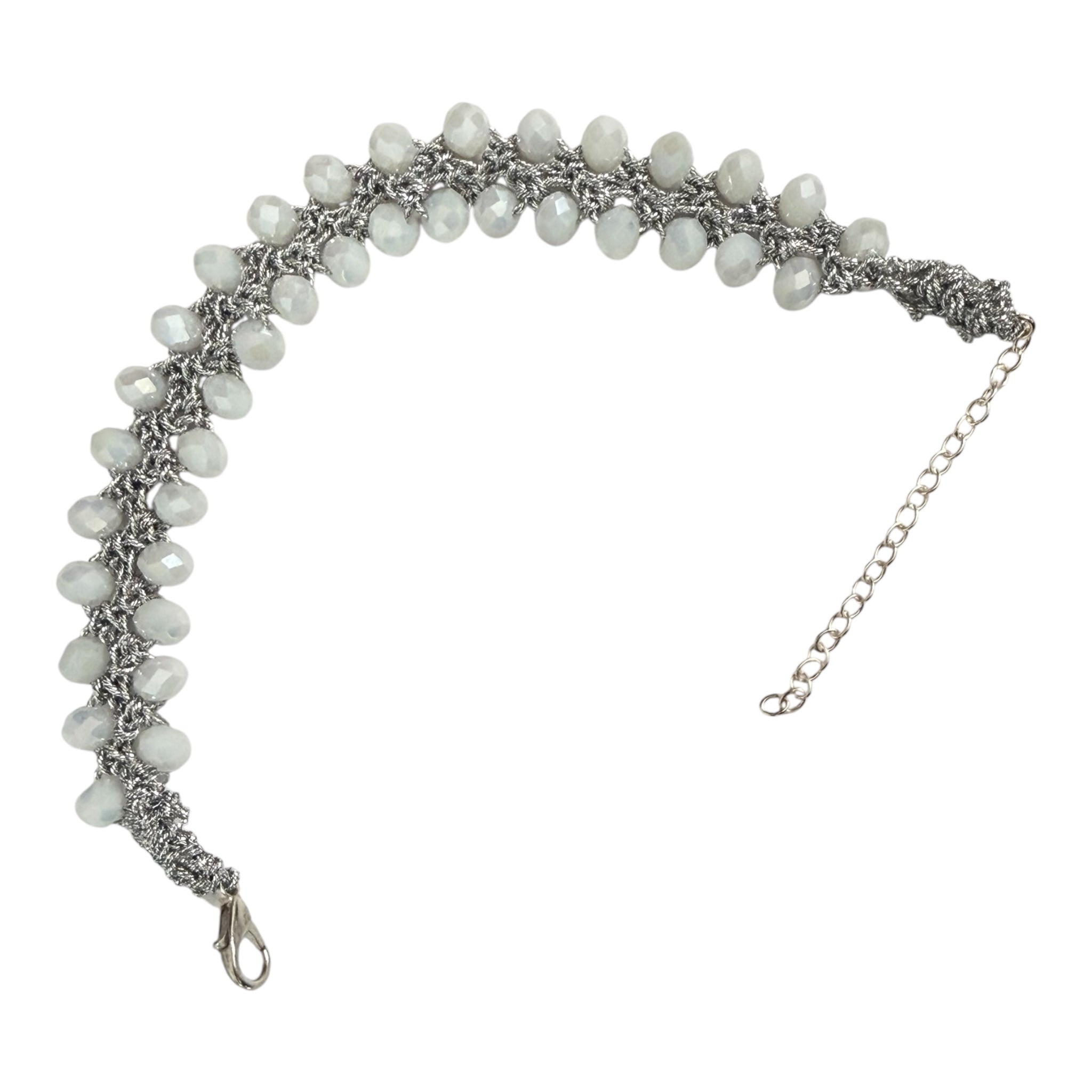 💎 Bracciale con Cristalli e Filato Gioiello 💎
