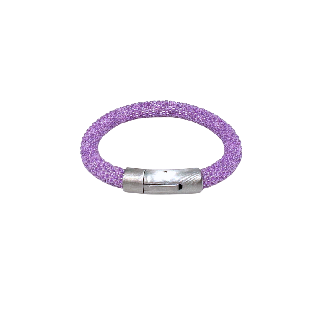 Bracciale da donna con perline miyuki fatto a mano all’uncinetto