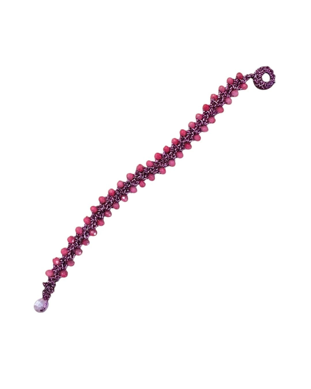 💎 Bracciale con Cristalli e Filato Gioiello 💎