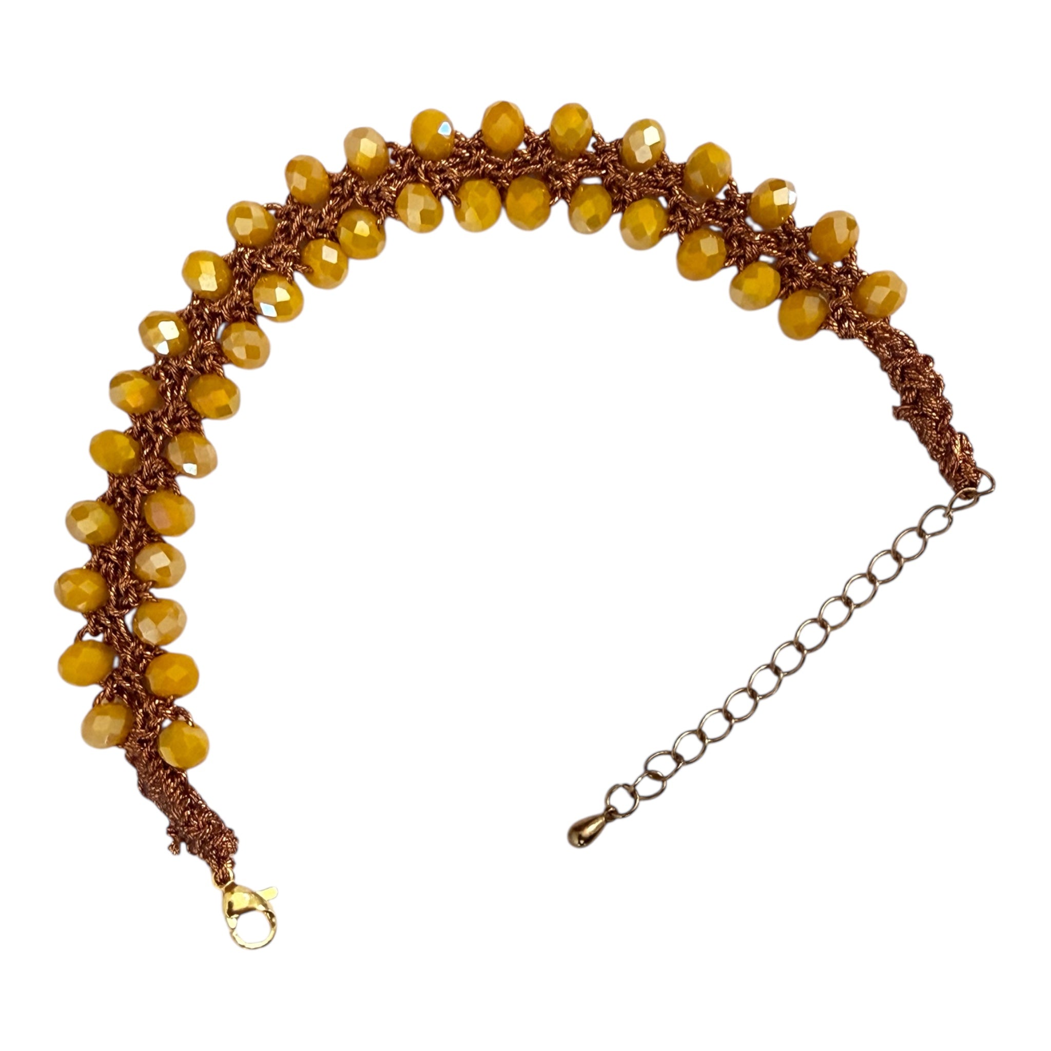 💎 Bracciale con Cristalli e Filato Gioiello 💎