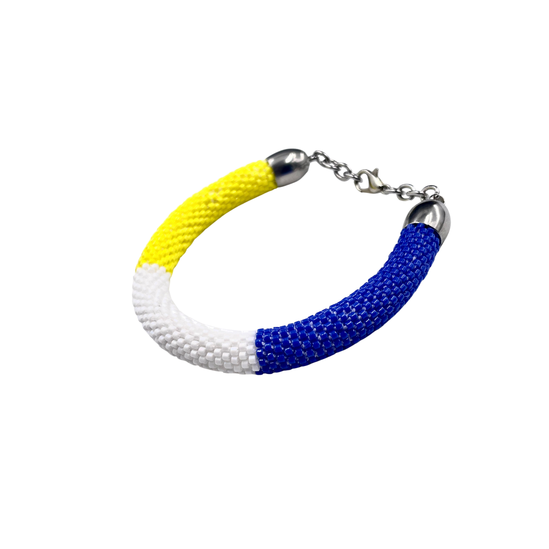 Bracciale da donna con perline miyuki fatto a mano all’uncinetto