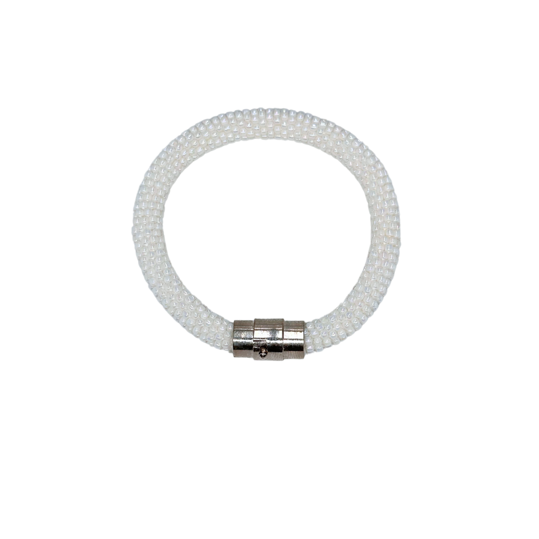 Bracciale da donna con perline miyuki fatto a mano all’uncinetto