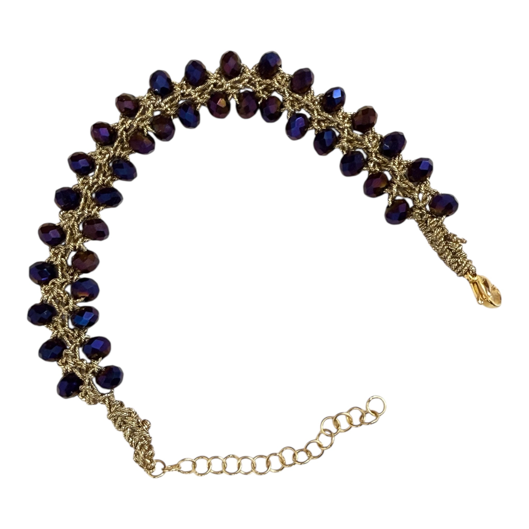 💎 Bracciale con Cristalli e Filato Gioiello 💎