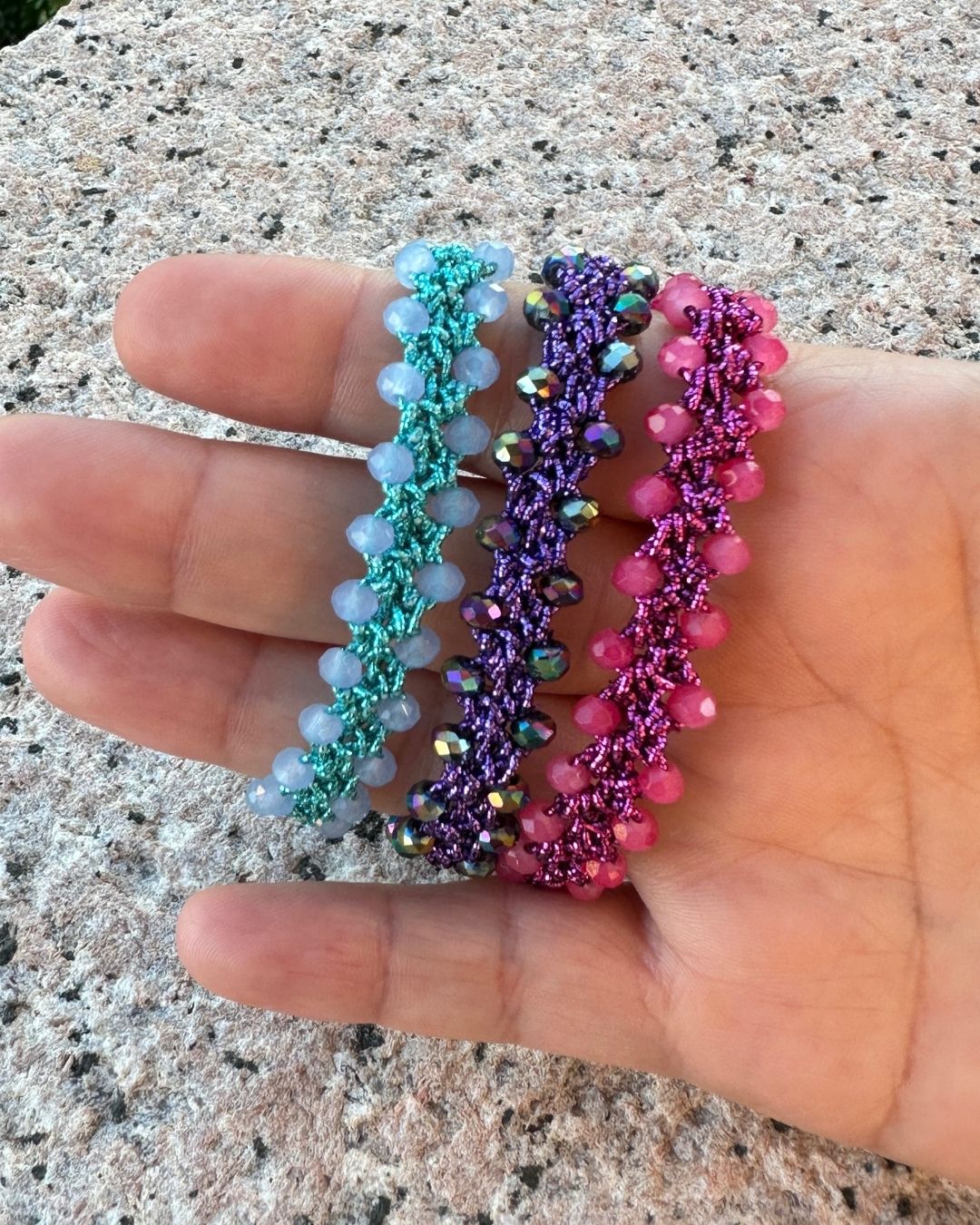 💎 Bracciale con Cristalli e Filato Gioiello 💎