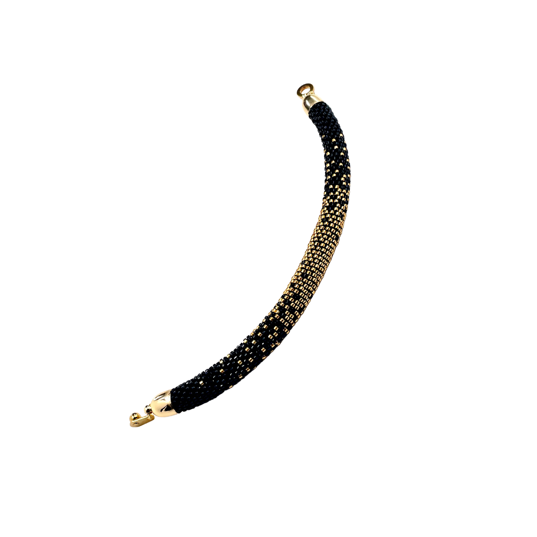 Bracciale da donna con perline miyuki fatto a mano all’uncinetto