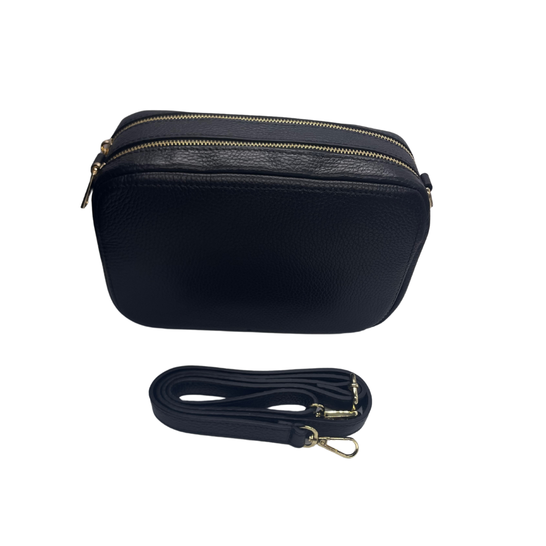 Camerabag in pelle a due scomparti