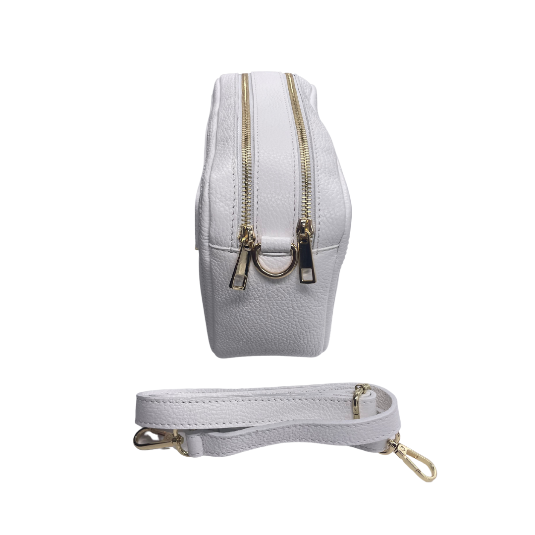 Camerabag in pelle a due scomparti