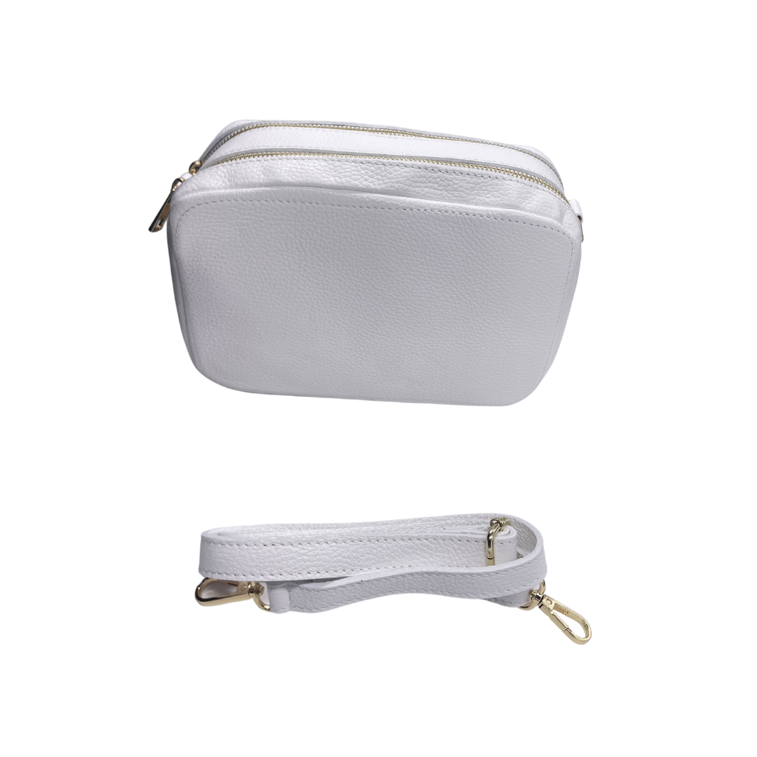 Camerabag in pelle a due scomparti