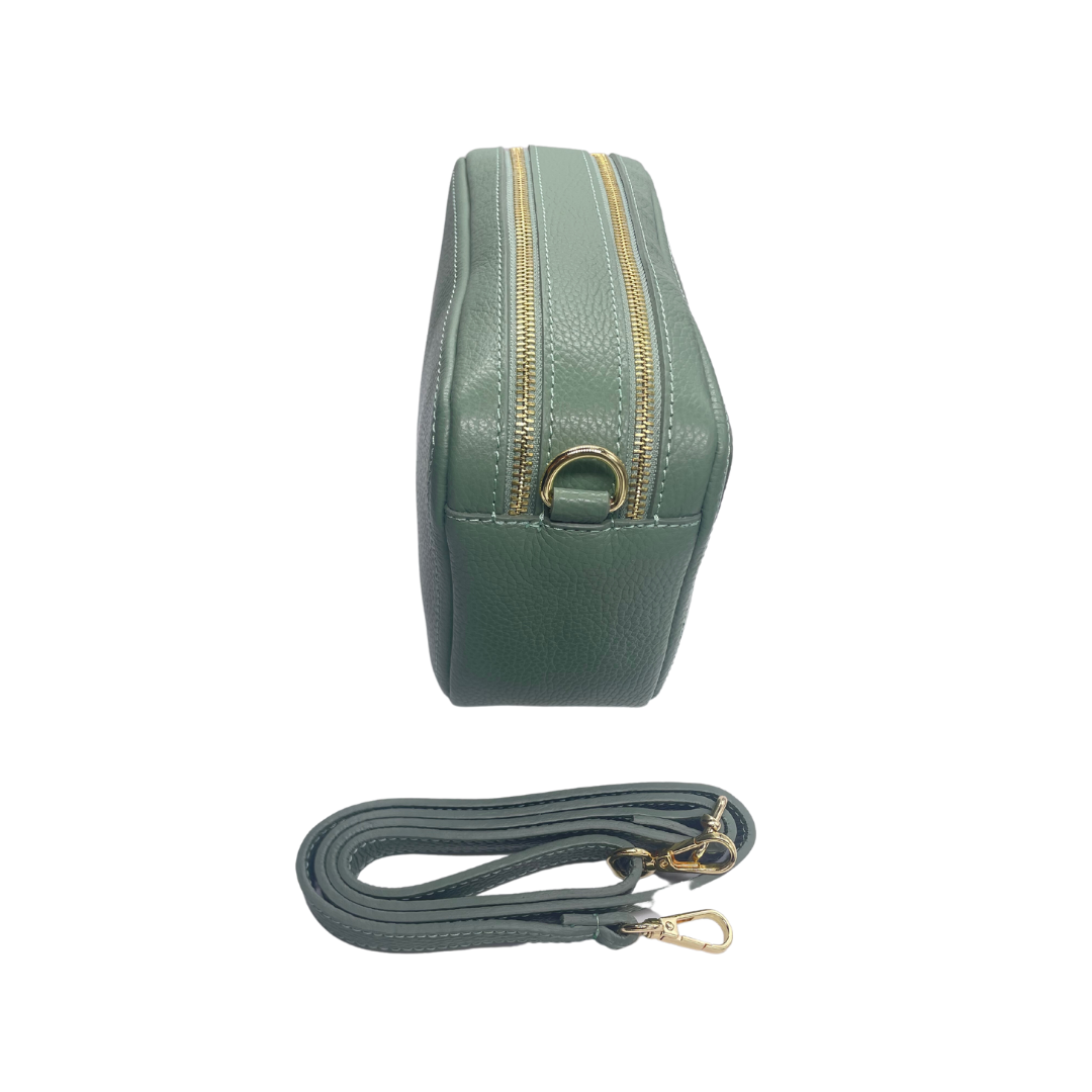 Camerabag in pelle a due scomparti