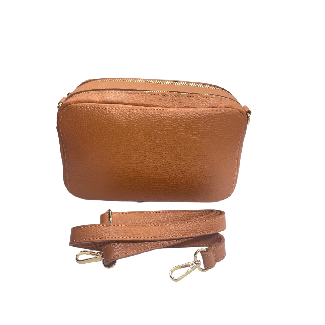 Camerabag in pelle a due scomparti