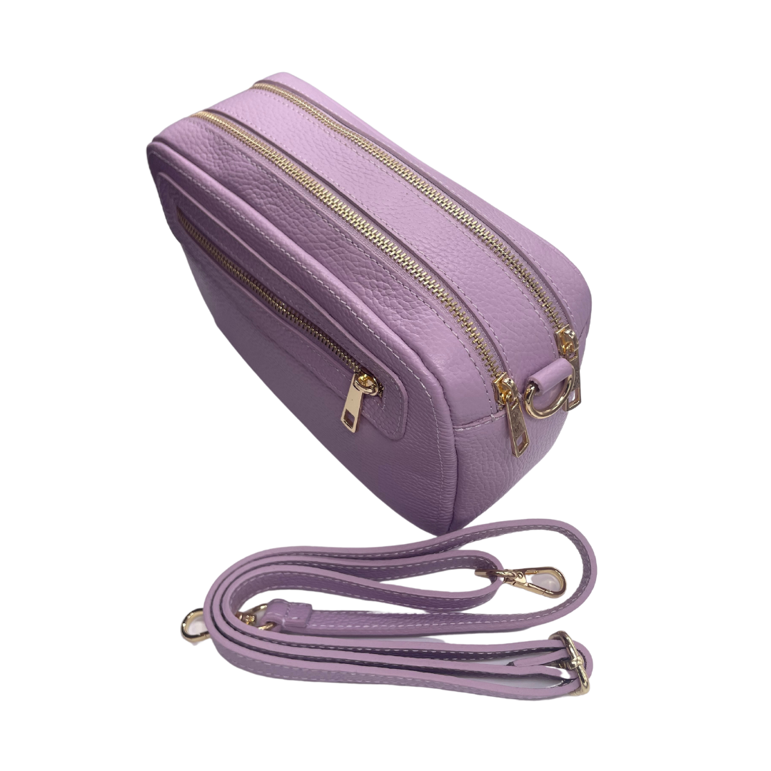Camerabag in pelle a due scomparti