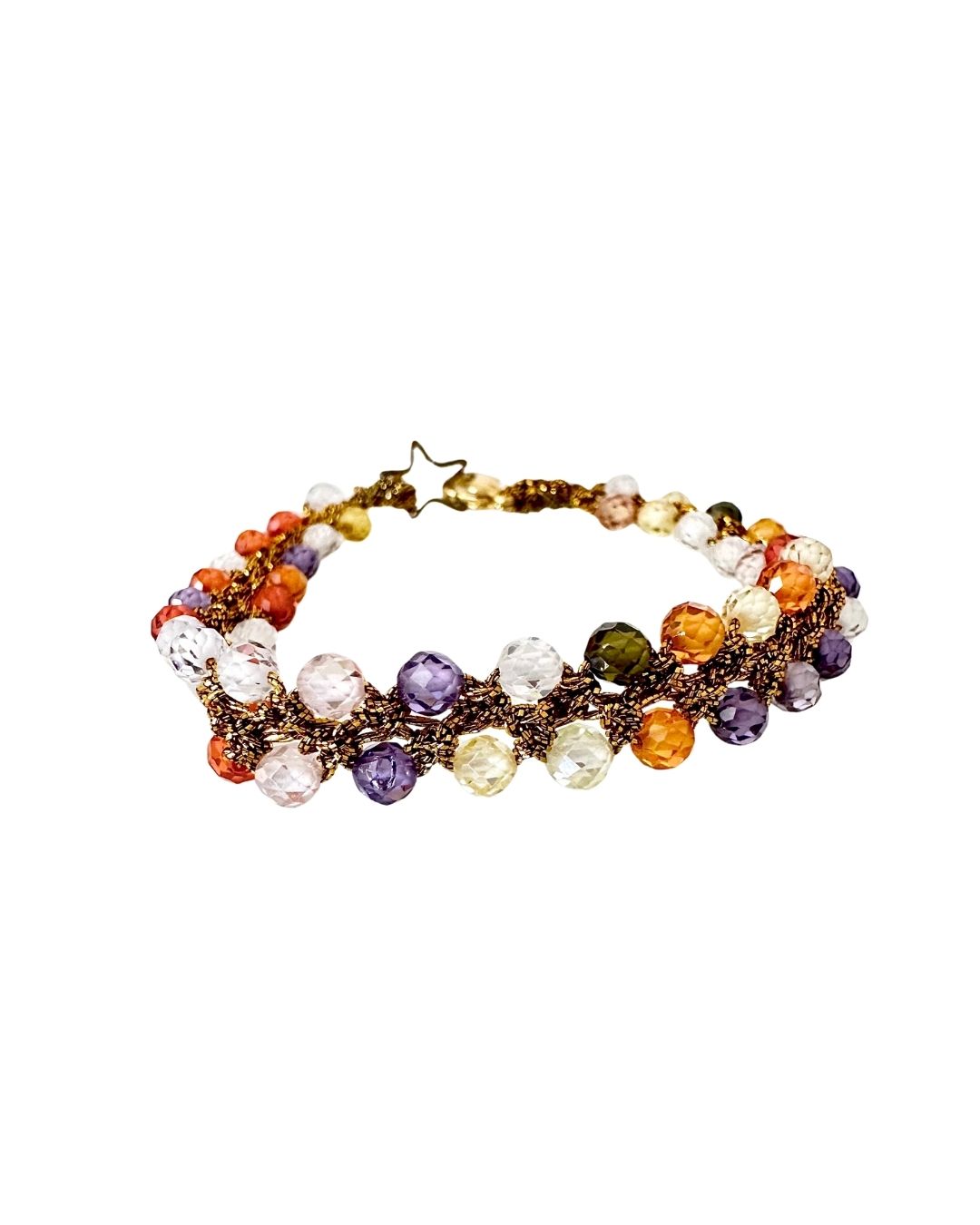 💎 Bracciale con Cristalli e Filato Gioiello 💎