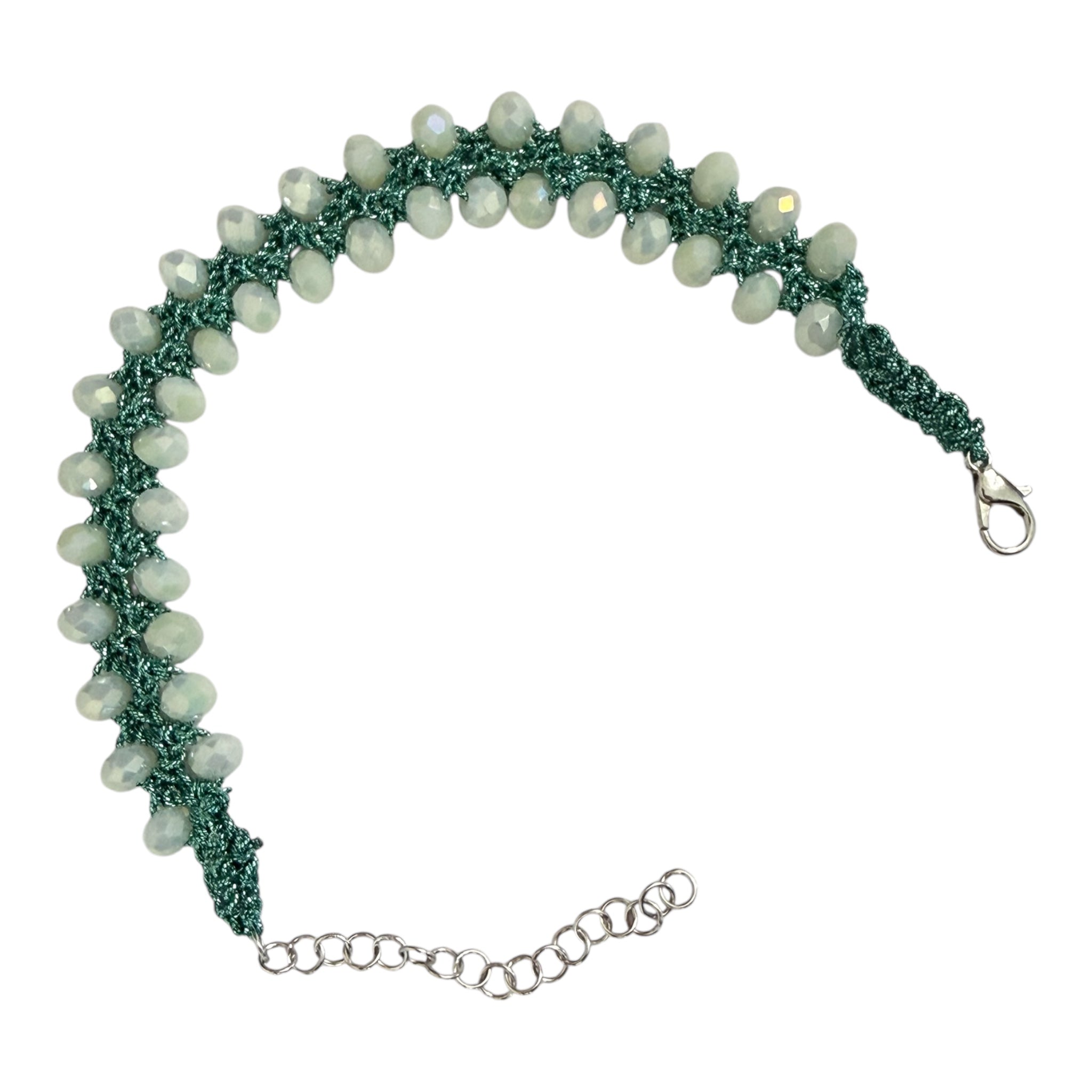 💎 Bracciale con Cristalli e Filato Gioiello 💎