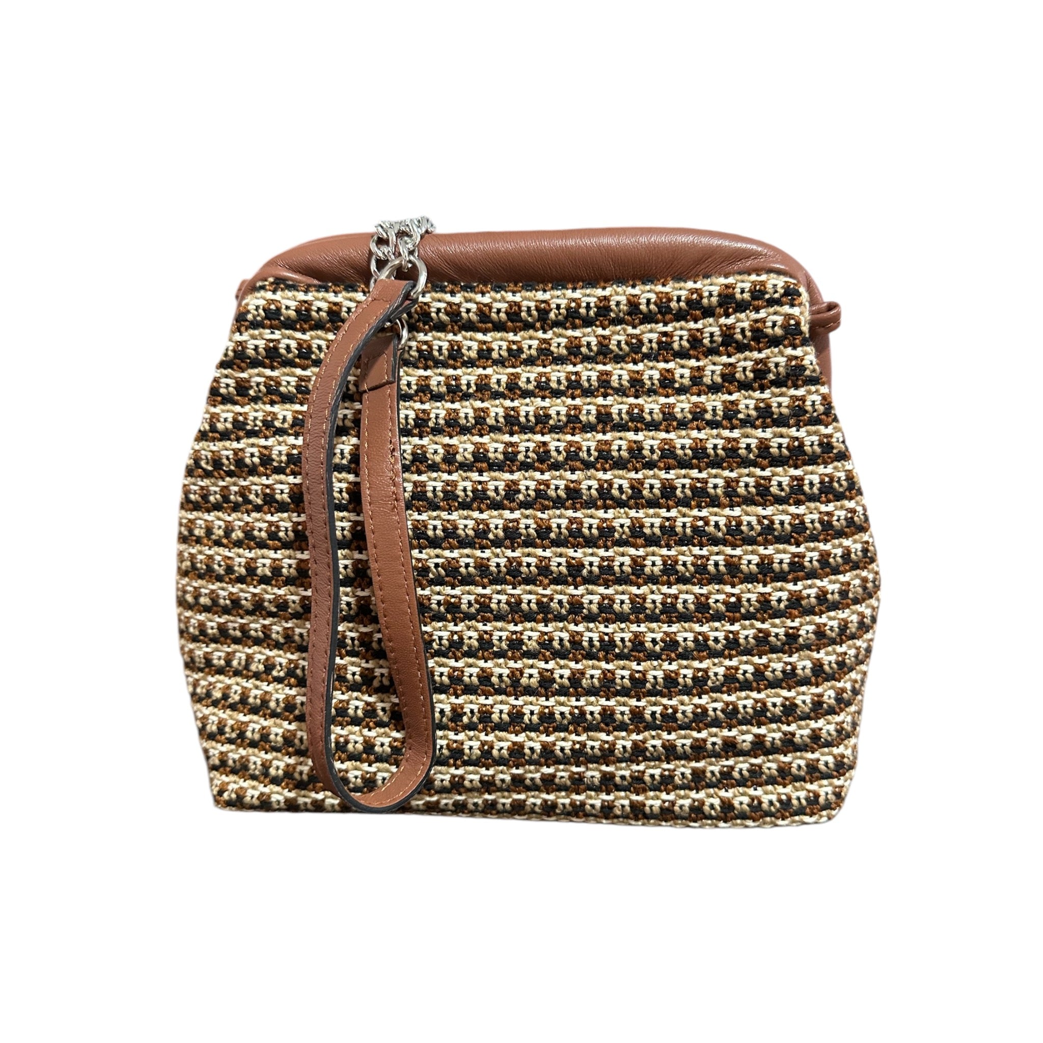 Pochette in tessuto uncinetto