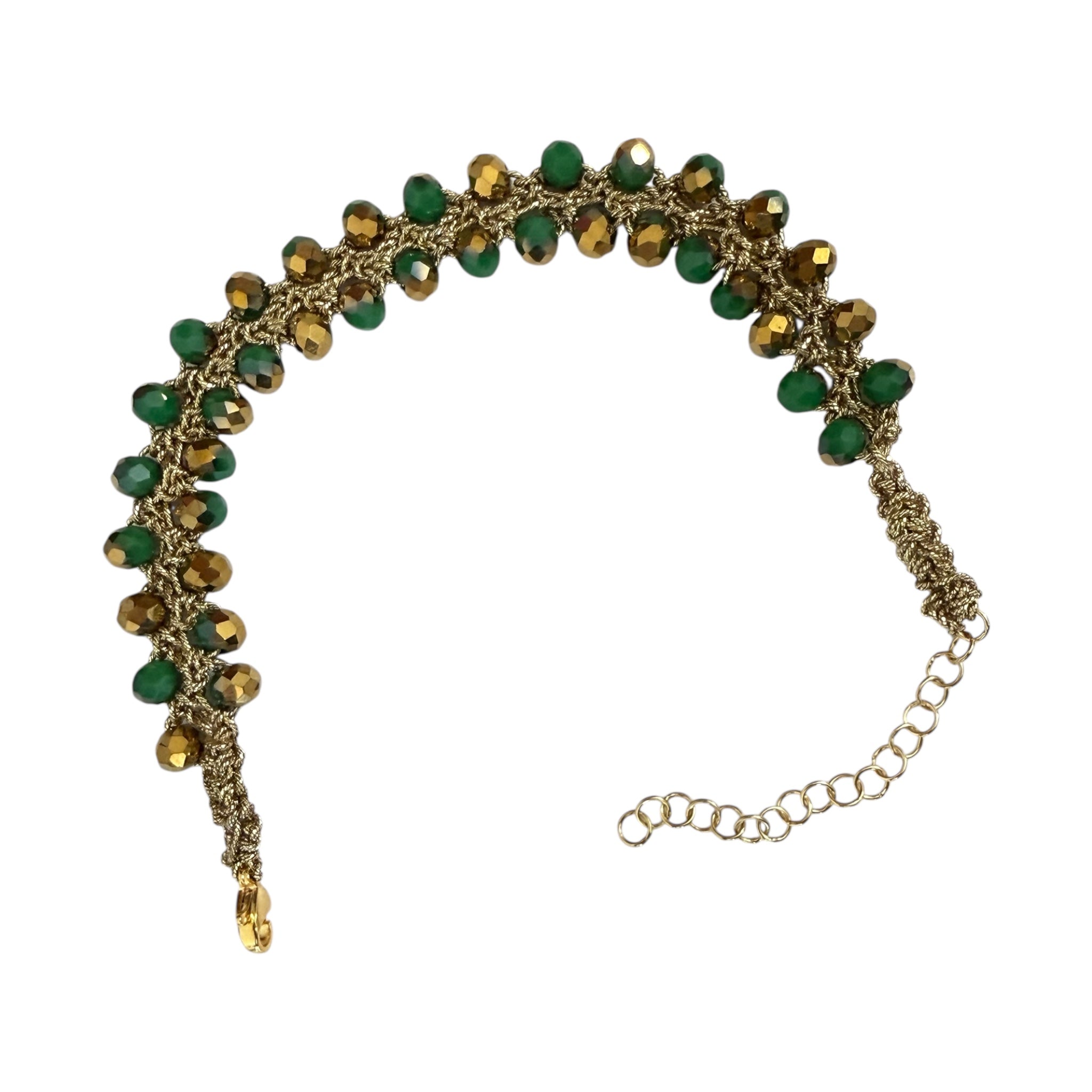 💎 Bracciale con Cristalli e Filato Gioiello 💎