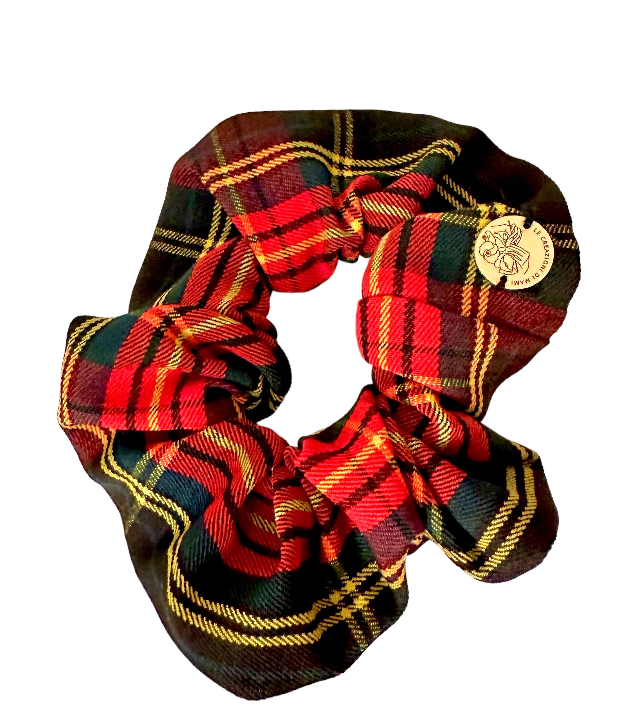 Scrunchies in tartan misto lana