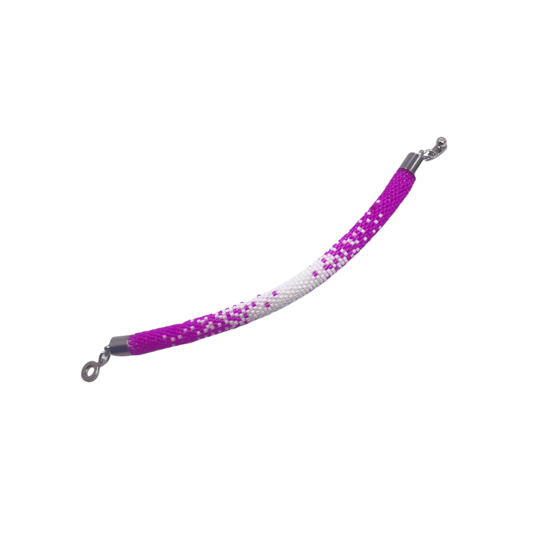 Bracciale da donna con perline miyuki fatto a mano all’uncinetto