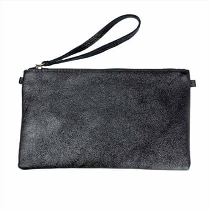 Bustine in pelle e pelle laminata con tracolla