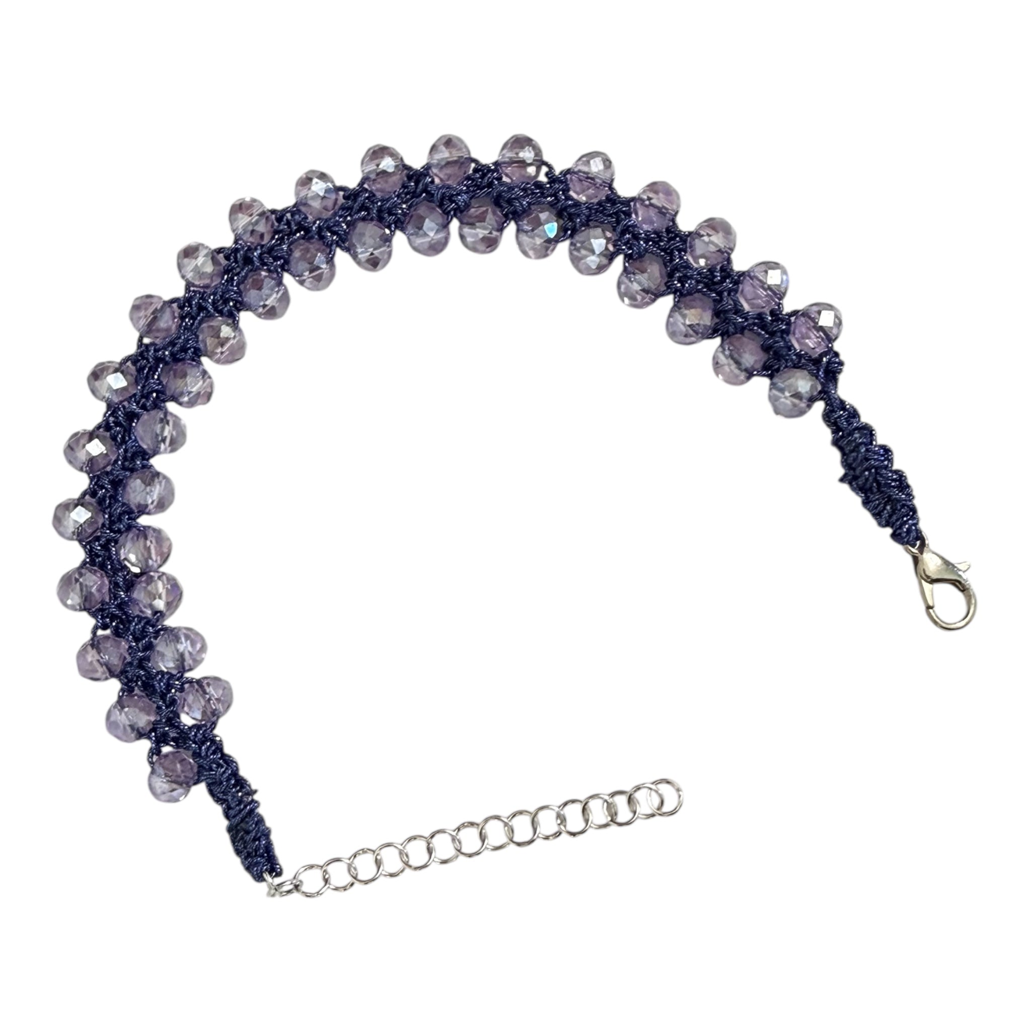 💎 Bracciale con Cristalli e Filato Gioiello 💎
