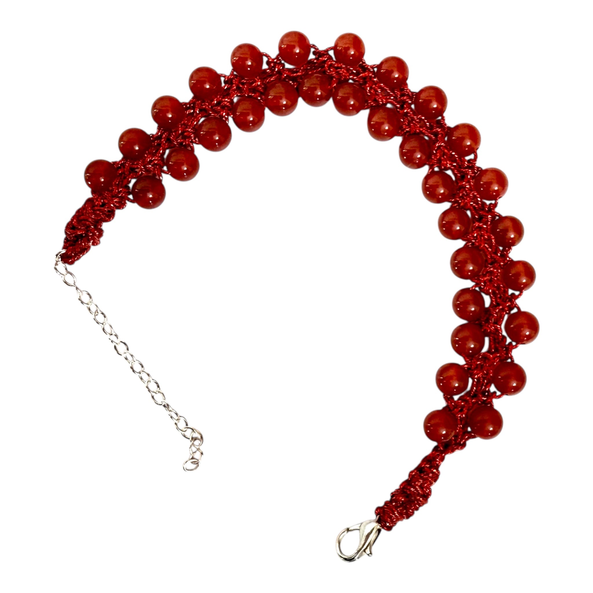 Bracciale con perle e filo gioiello a intreccio da donna