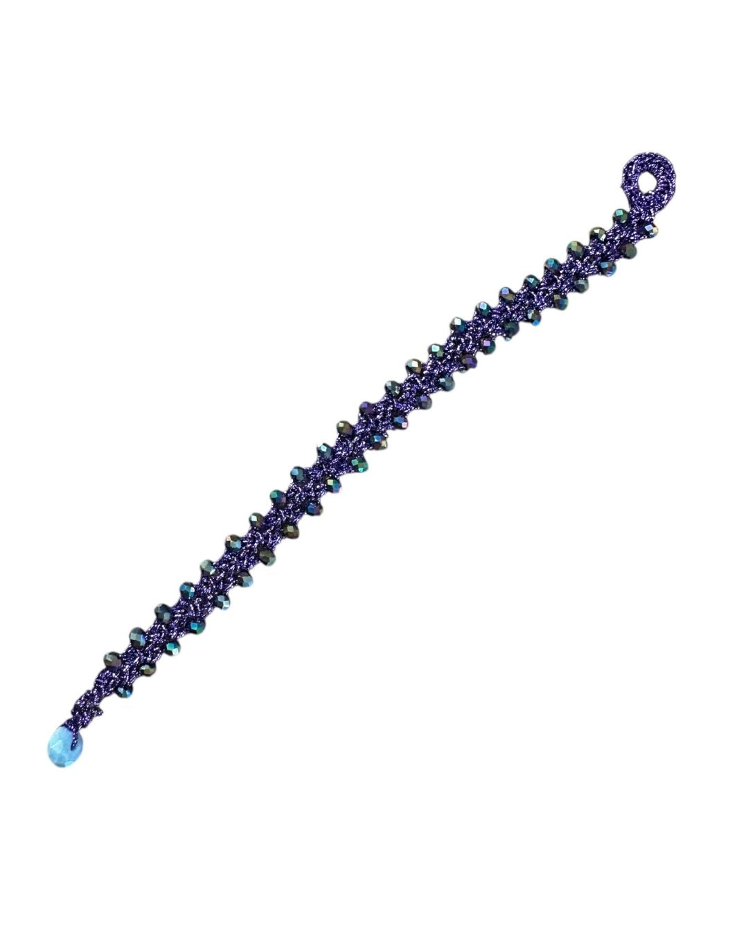 💎 Bracciale con Cristalli e Filato Gioiello 💎