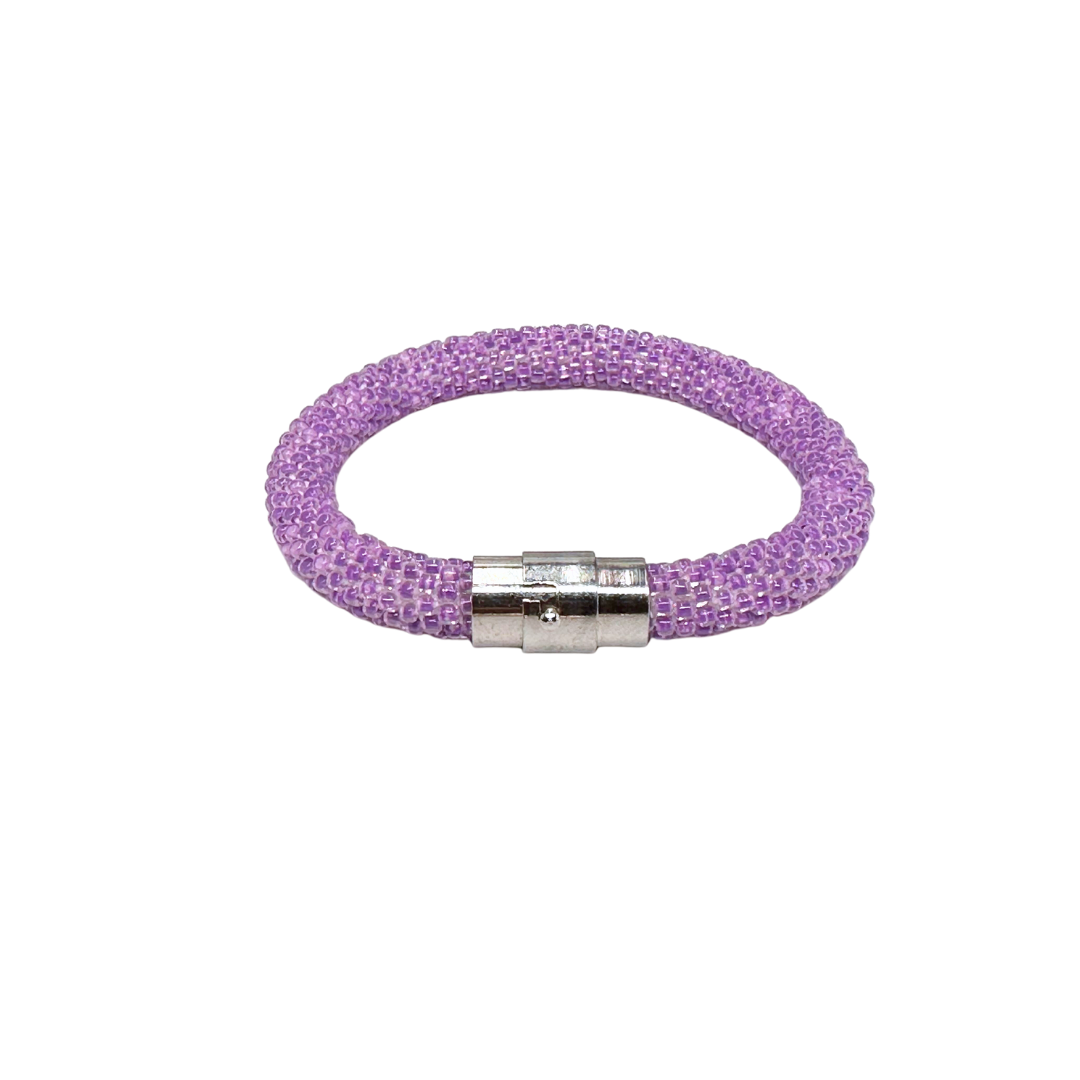 Bracciale da donna con perline miyuki fatto a mano all’uncinetto