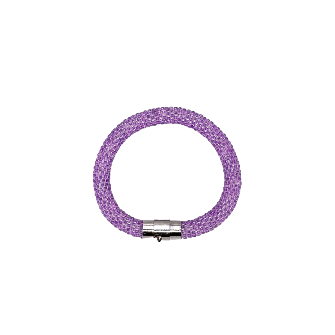 Bracciale da donna con perline miyuki fatto a mano all’uncinetto