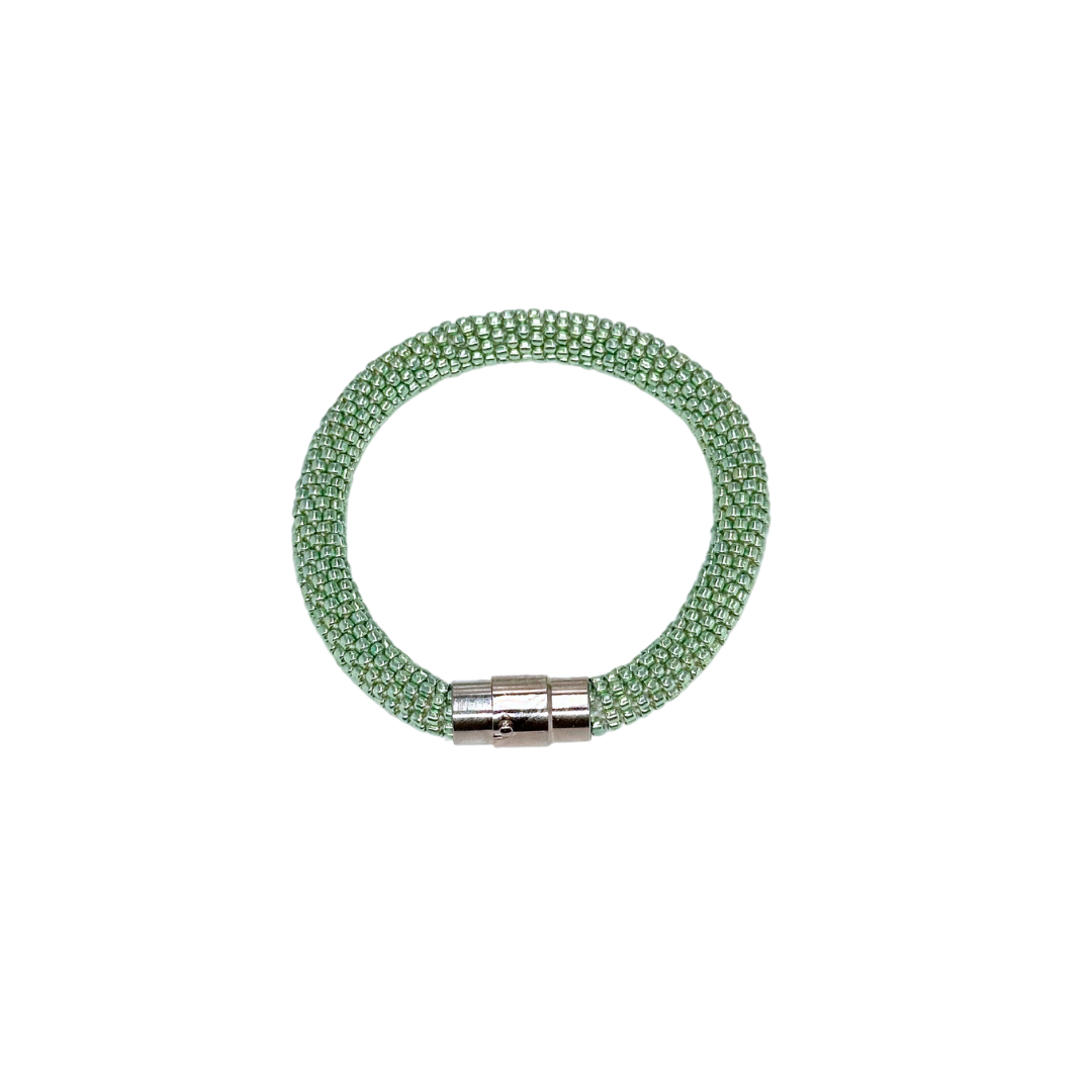 Bracciale da donna con perline miyuki fatto a mano all’uncinetto