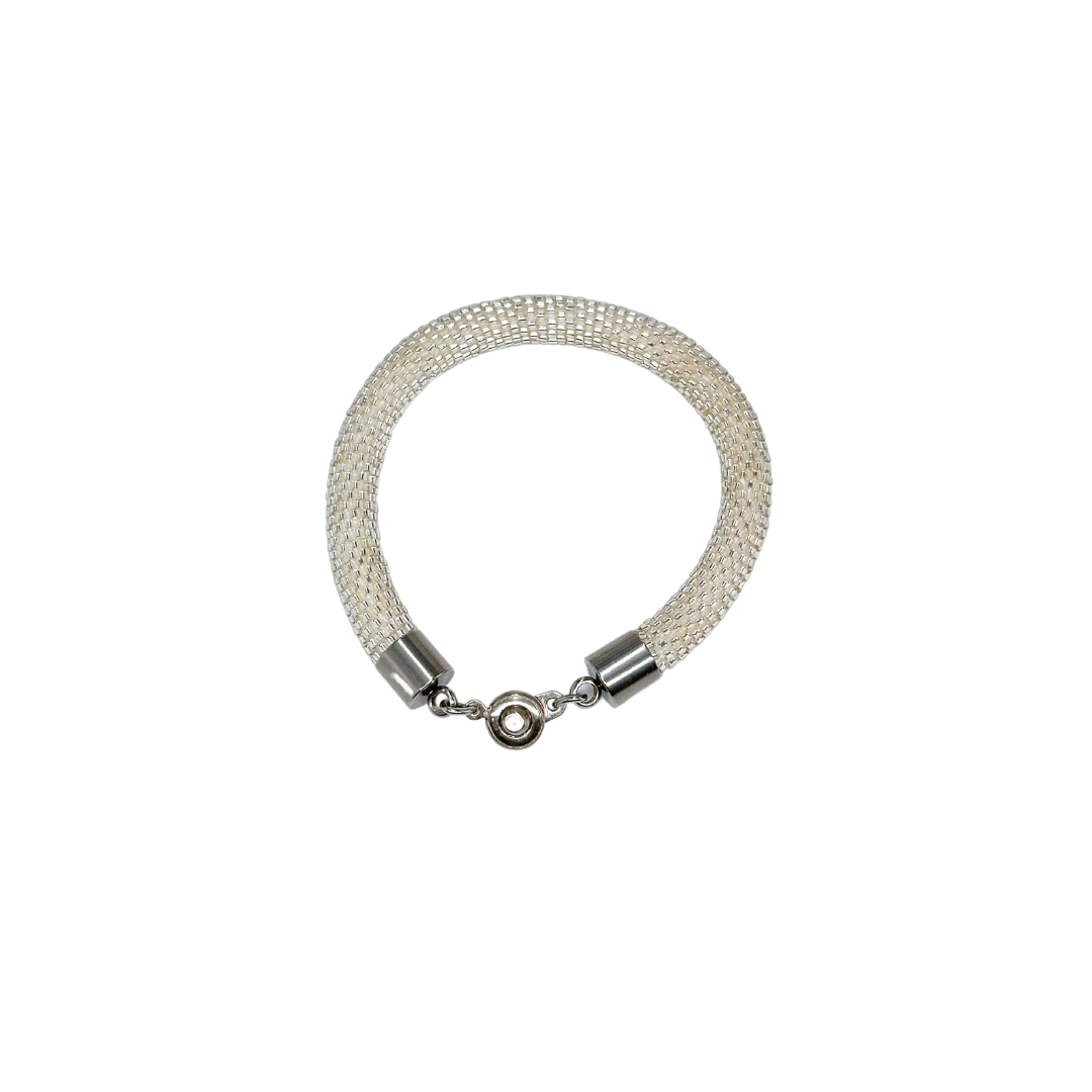 Bracciale da donna con perline miyuki fatto a mano all’uncinetto