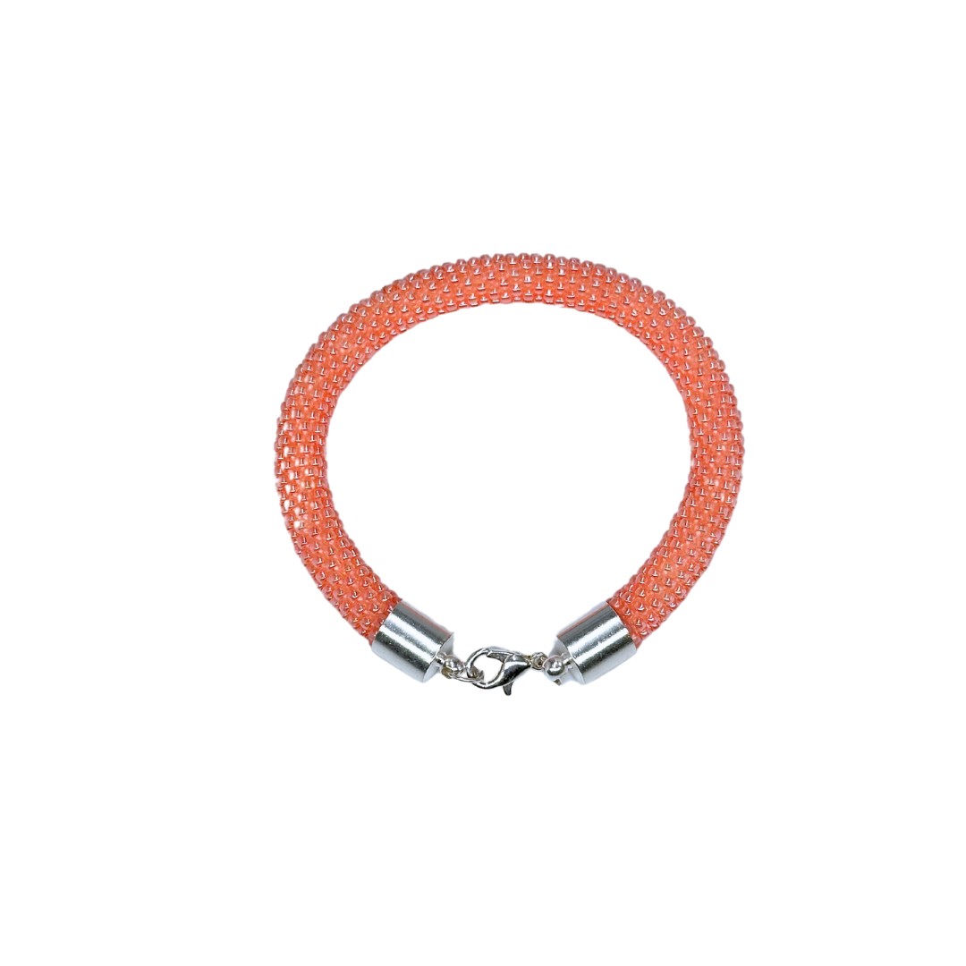 Bracciale da donna con perline miyuki fatto a mano all’uncinetto