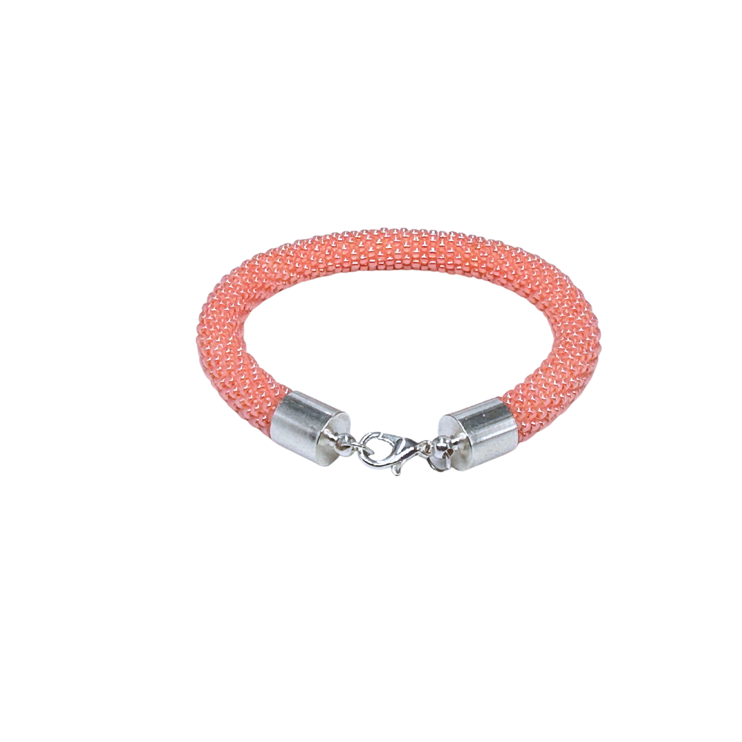 Bracciale da donna con perline miyuki fatto a mano all’uncinetto