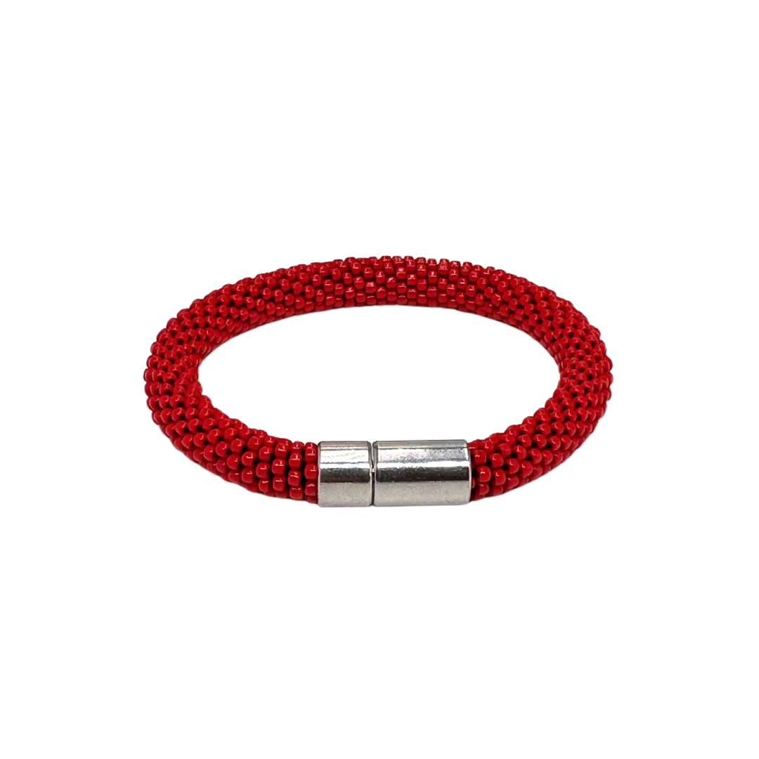 Bracciale da donna con perline miyuki fatto a mano all’uncinetto