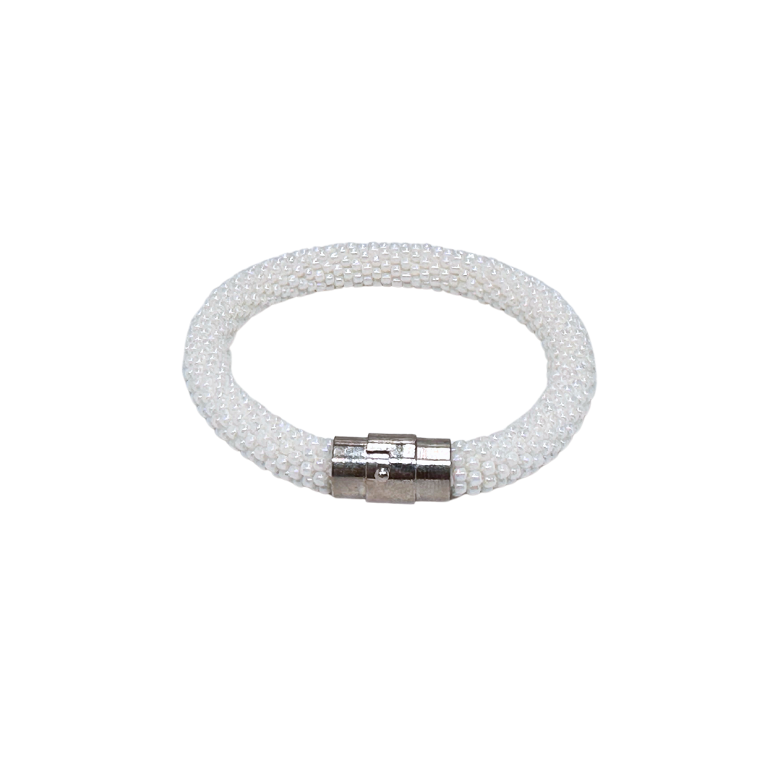 Bracciale da donna con perline miyuki fatto a mano all’uncinetto